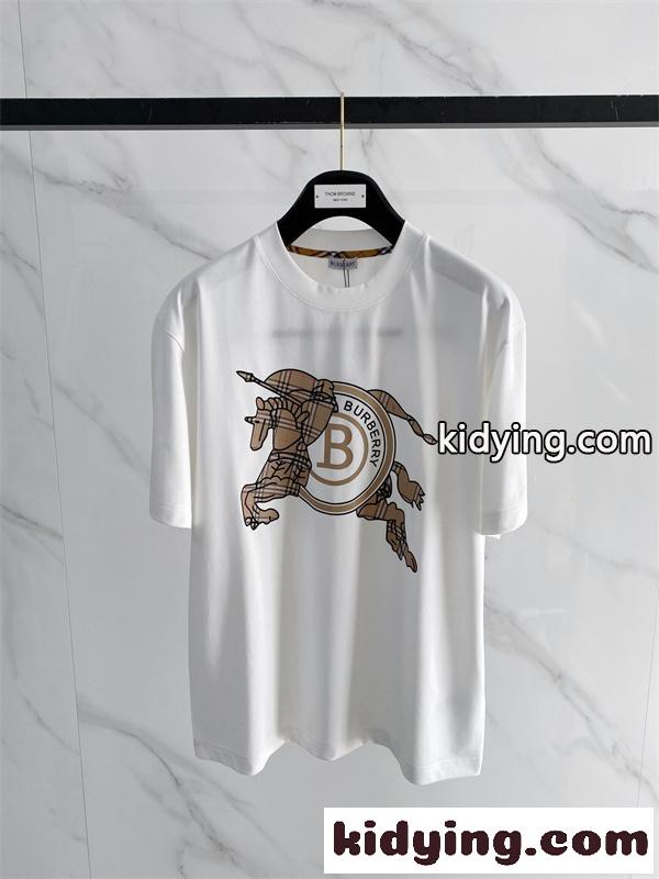 ホースマーク プリントTシャツ アートグラフィック BURBERRY バーバリー コピー Tシャツ ストリート映え クリーンスタイル-2