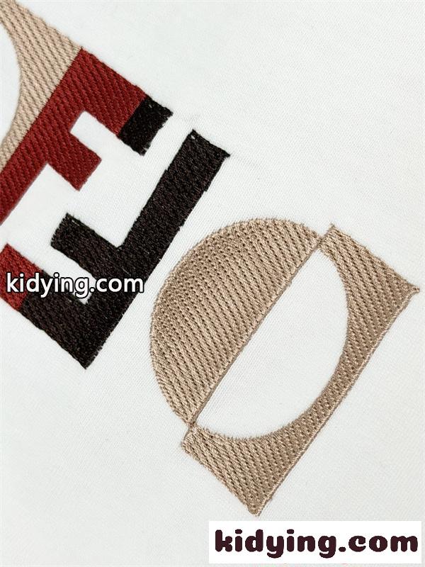 FENDI コピー フェンディ 半袖Tシャツ プリント クルーネック ベーシック人気モデル-6