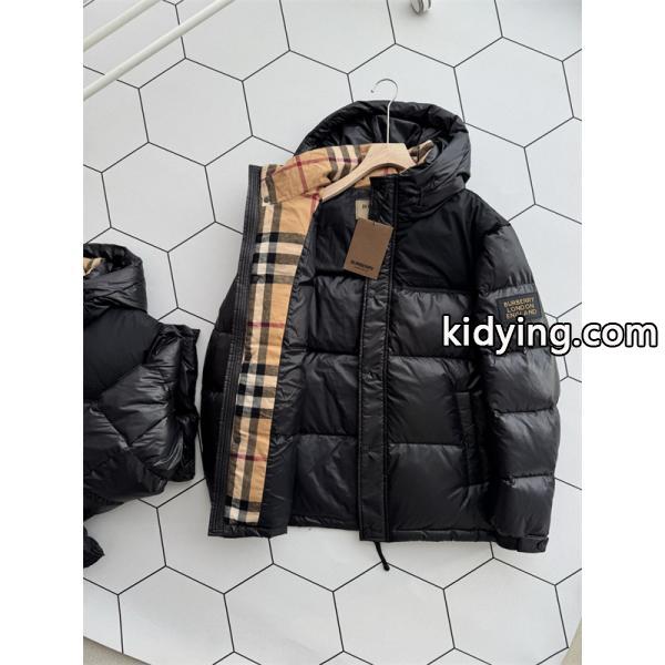 2025秋冬 ブラック 人気爆増 防寒ボリューム ダウンジャケット BURBERRY バーバリー 偽物-4