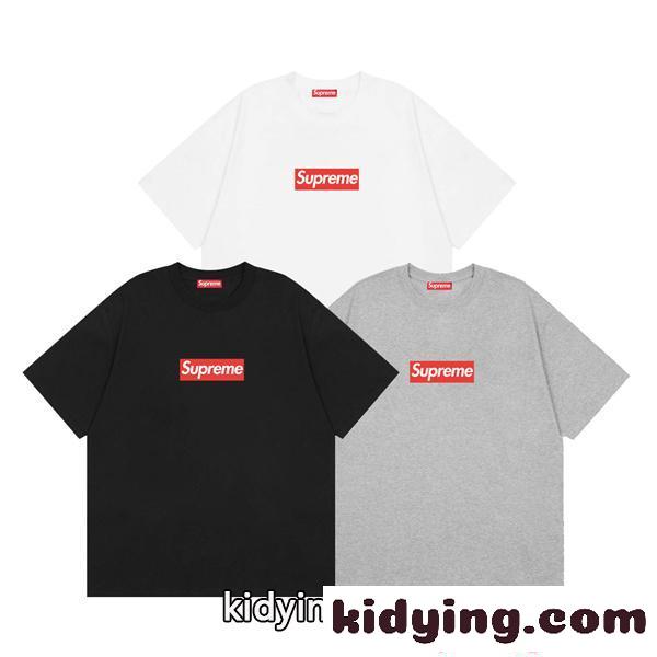 即完売人気 ストリート王道 定番ロゴ SUPREME シュプリーム コピー 半袖Tシャツ メンズ-0