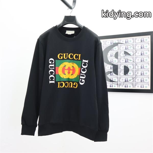 グッチ コピー ヴィンテージロゴ ストリート スウェット トレーナー クラシック ブラック GUCCI-0