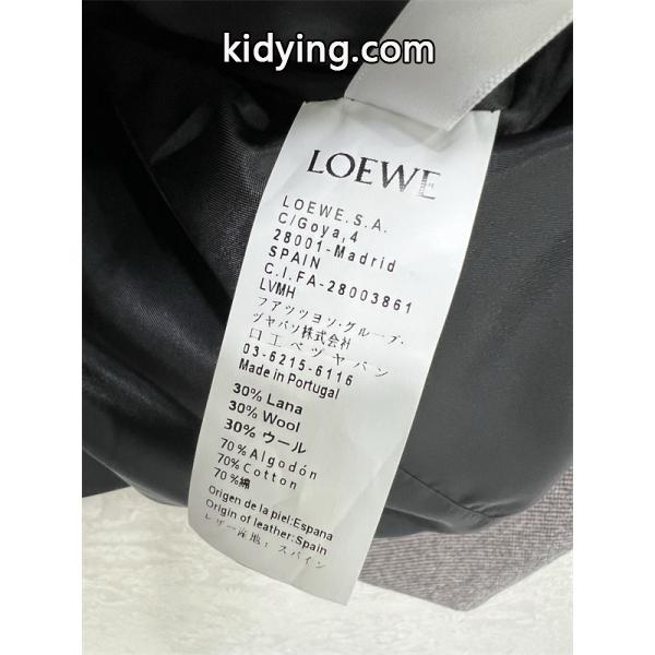秋冬本命 グレージュ ジャケット ベルト付き 上質素材 モード LOEWE ロエベ 偽物-4