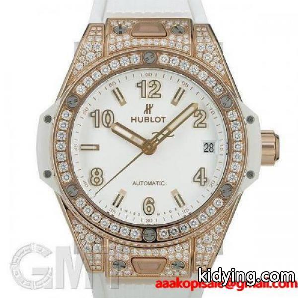 ウブロ ビッグ・バン ワンクリックキングゴールド ホワイト パヴェ 465OE2080RW1604※ HUBLOT 【新品】【レディース】 【腕時計】-0