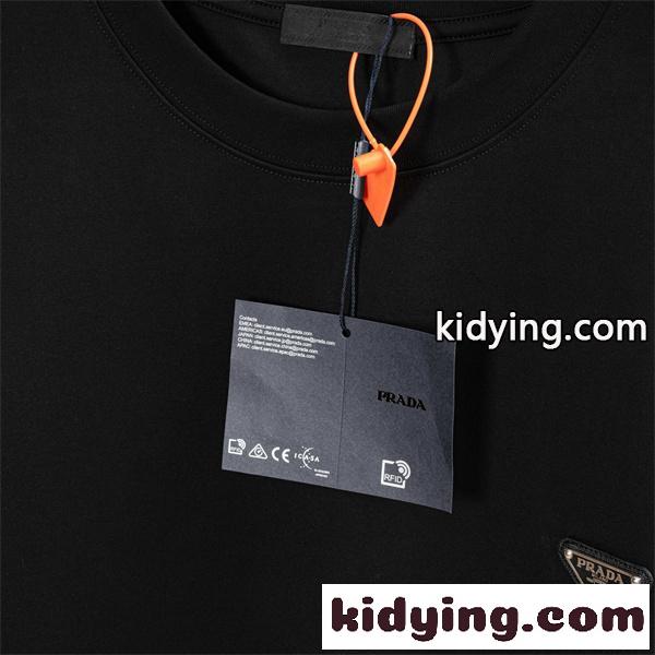 ロングスリーブ シンプルブラック 通勤カジュアル PRADA プラダ コピー Tシャツ 着回し対応 注目商品-4