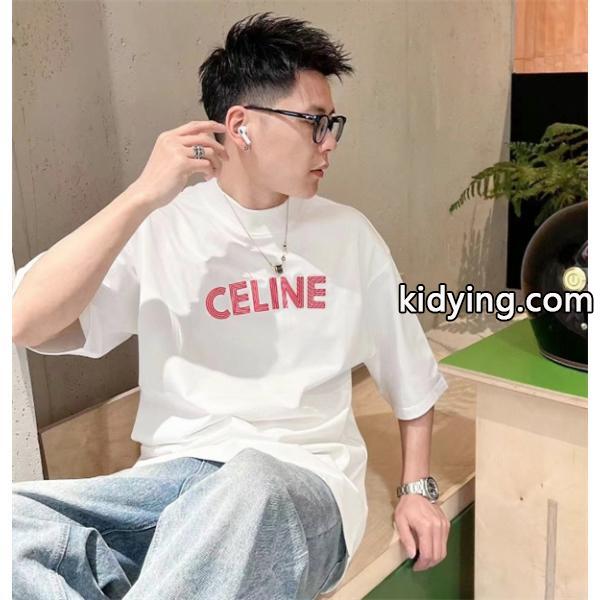 人気上質中CELINE セリーヌ半袖tシャツ スーパーコピー 丸首 通販 ショッピング-0
