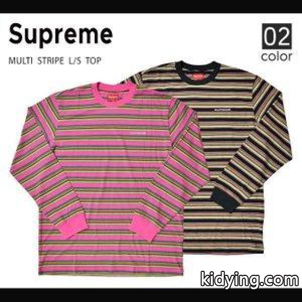 Supreme シュプリーム MULTI STRIPE L/S TOP TEE Tシャツ 長袖 カットソー ストライプ柄 SUPREME :sp-1357:buddy-stl - 通販ショッピング-0