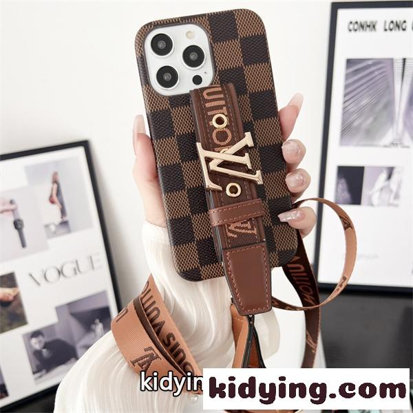 ルイヴィトン コピー スマホケース ストラップ付き 高見えデザイン LOUIS VUITTON 落下防止 カード収納-5