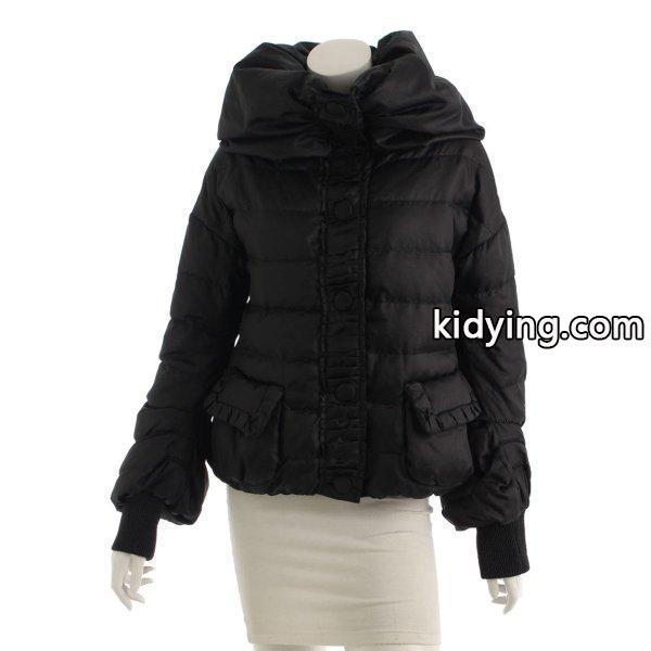 【モンクレール】Moncler　BEVERLY ビッグ スタンドカラー ダウンジャケット 46303 ブラック 品質保証 通販-0