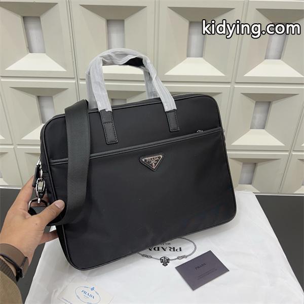 PRADAプラダビジネスバッグコピー 男性用キャンバスブリーフケース  PCバッグ クラシック万能アイテム-3
