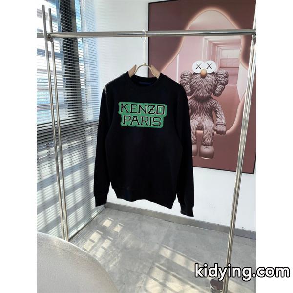 ケンゾー ブラック/ホワイト 2色展開 KENZOロゴ クルーネックスウェット ケンゾー 偽物 秋冬 シンプル 万能-1