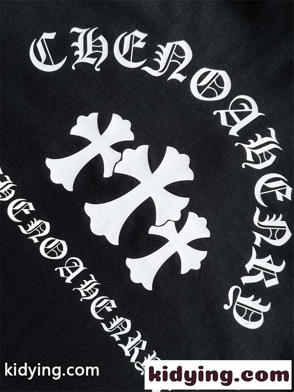 クロムハーツ コピー 定番 ワンポイント CHROME HEARTS ホワイト 半袖 Tシャツ シンプル 洗練-3