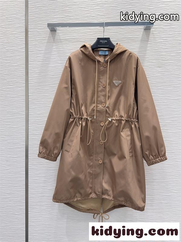 PRADA プラダ コピー モッズコート レディース 軽量防風 カジュアル ロングコート-2