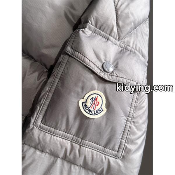 MONCLER グレーフード付 シックデザイン モンクレール コピー ダウンジャケット 防寒仕様-5