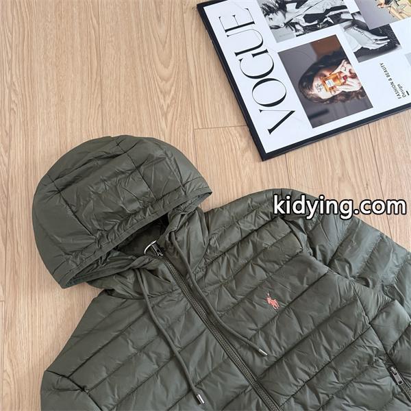 秋冬人気 カーキ フード付き Polo Ralph Lauren ポロ ラルフローレン コピー ダウンジャケット 防寒 軽量-3