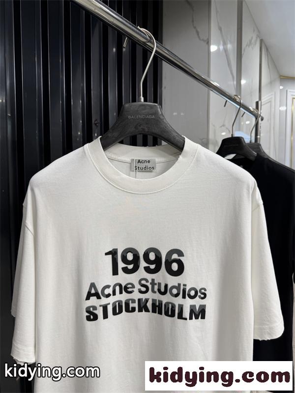 プリントTシャツ アクネストゥディオズ コピー ブラック 半袖 シンプル モード Acne 都会的 クール-3