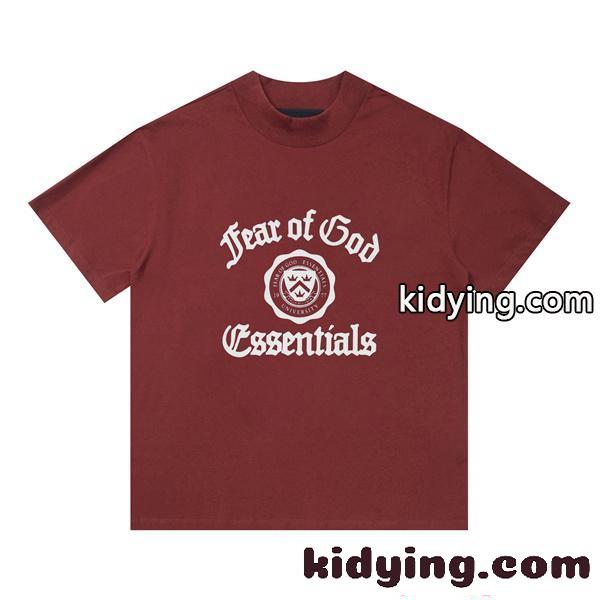 エッセンシャルズ コピー 半袖Tシャツ ESSENTIALS レッド クラシック プリント 高級感 ストリート 存在感-1