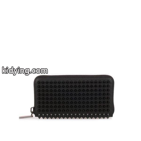 Christian Louboutin/クリスチャンルブタン Panettone長財布 スパイクスタッズ オールブラック :STR5292:STROKE - 通販ショッピング-0
