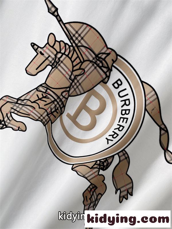 ホースマーク プリントTシャツ アートグラフィック BURBERRY バーバリー コピー Tシャツ ストリート映え クリーンスタイル-5