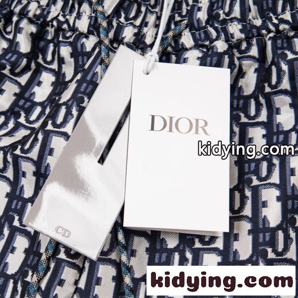 2026新作 DIOR 激安 ディオール ショートパンツ ハーフパンツ オブリーク ジャカード ロゴ サイドライン ウエストゴム メンズ レディース-5