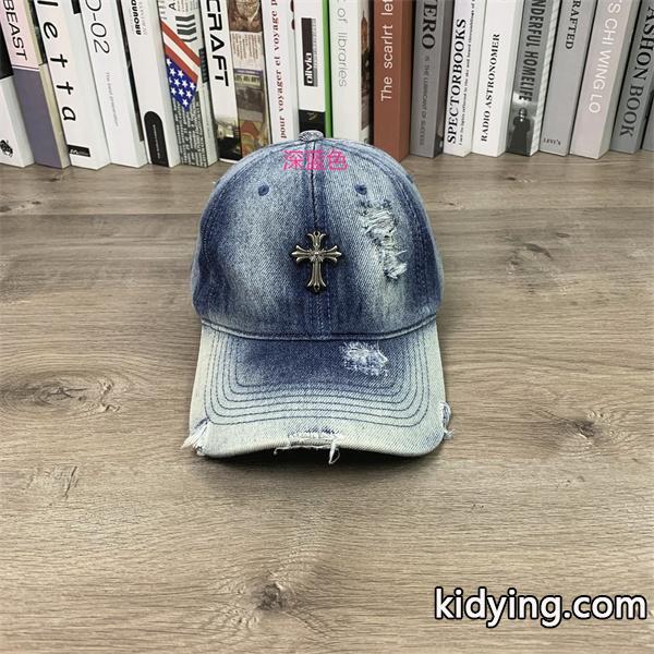 クロムハーツ Chrome Hearts コピー 注目 ダメージ加工 クロスモチーフ キャップ-1