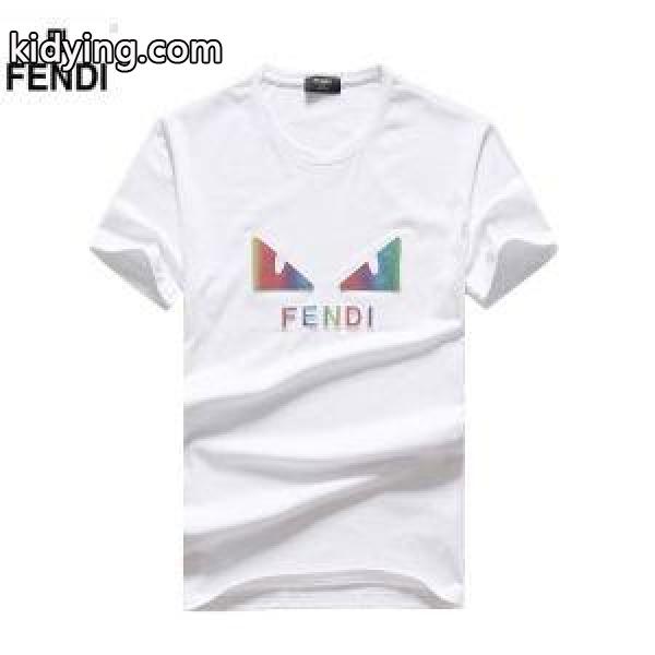 新作入荷本物保証コットンプリントｔシャツ流行りシンプル優しい黒白赤色グレーFENDIフェンディ スーパー コピー-2