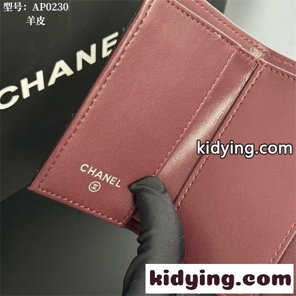 CHANEL シャネル コピー レディース 三つ折り財布 ゴールドロゴ 高級感仕上げ-8