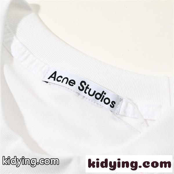 ロゴプリント Tシャツ 半袖 ユニセックス Acne シンプル カジュアル アクネストゥディオズ コピー-3