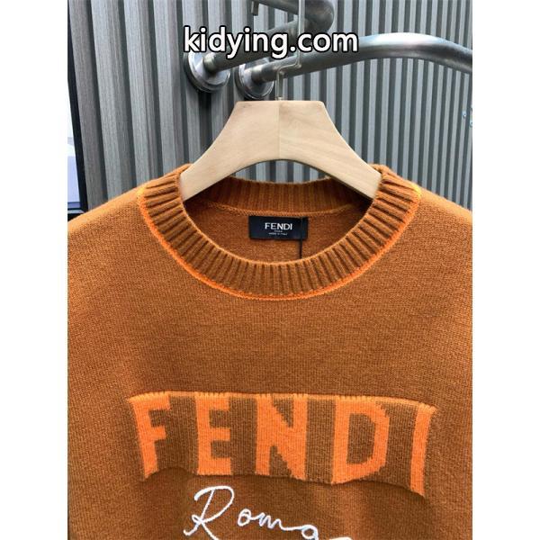 2026新作 ニットセーター ブラウン 刺繍 高評価モデル FENDI フェンディ コピー-2