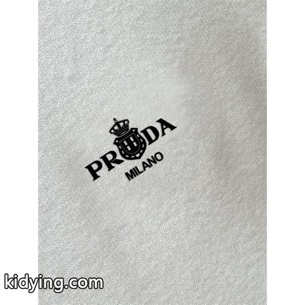 Prada プラダ 新作 ホワイト ブラック クラシックロゴデザイン 高品質 人気 偽物 ニットセーター-3