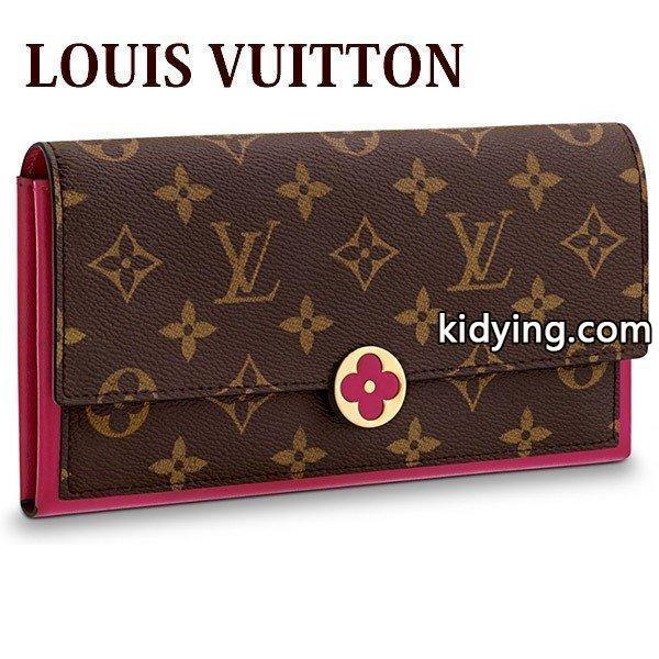 ルイヴィトン 新品 LOUIS VUITTON 財布 長財布 レディース 二つ折り ポルトフォイユ・フロール モノグラム・フューシャ M64585 ブランド :vuitton-856:バッグ 財布のプルミエール - 通販ショッピング-0