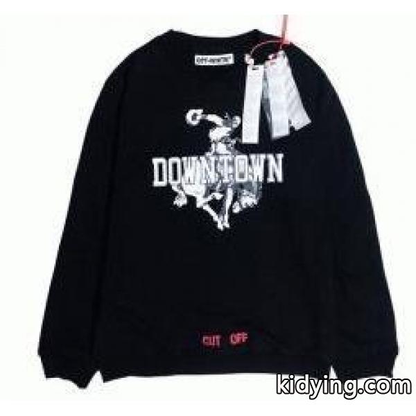 秋冬暖かな裏起毛素材のOff-White　コピー、オフホワイトのトレーナー黒いメンズパーカー_Off-White オフホワイト_ブランド コピー 激安(日本最大級)-0