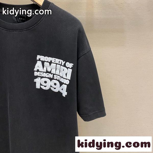 AMIRI アミリ 2026新作 バックロゴプリント 半袖Tシャツ ヘビーウェイト コットン オーバーサイズ ユニセックス-8