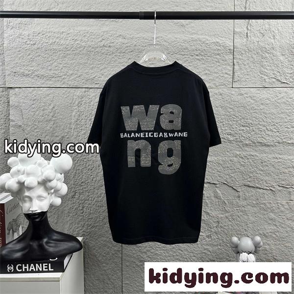 バックプリントTシャツ Alexander wang ビッグロゴ アレキサンダーワン コピー 存在感 ルーズフィット 人気-0