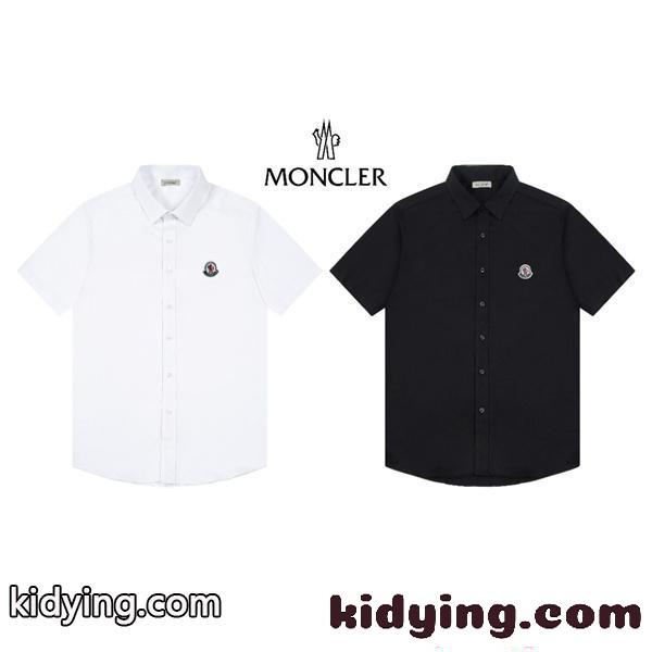 モンクレール コピー 半袖シャツ MONCLER ベーシック シンプル きれいめ ビジカジ 通気性-0