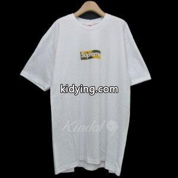 SUPREME 17AW「Brooklyn Box Logo Tee」ブルックリンオープン記念ボックスロゴTシャツ ホワイト×イエローカモ サイズ：X :8020000116022:カインドオル - 通販ショッピング-0