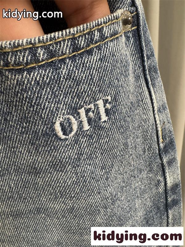 2026新作 ストレートライン ロゴ刺繍 ウォッシュ加工 OFF-WHITE オフホワイト コピー デニムパンツ 春夏人気-9