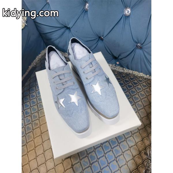 STELLA McCARTNEY ステラマッカートニー コピースター装飾 厚底シューズ ブルー クール モダン-3