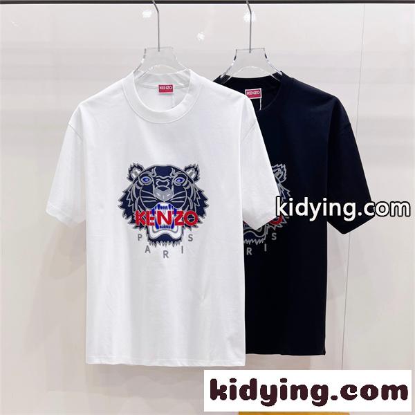 フロントロゴ コットンカジュアル 存在感抜群 KENZO ケンゾー コピー 半袖Tシャツ グラフィック-9