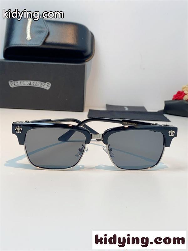 Chrome Hearts サングラス ハーフリム クロムハーツ コピー メタルフレーム スクエア ストリート 高級感 メンズ レディース UVカット-2