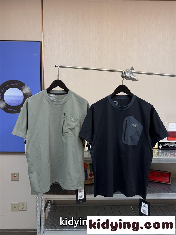 ポケット付き 半袖Tシャツ ARCTERYX 無地トップス リラックスフィット カジュアル アークテリクス コピー-2