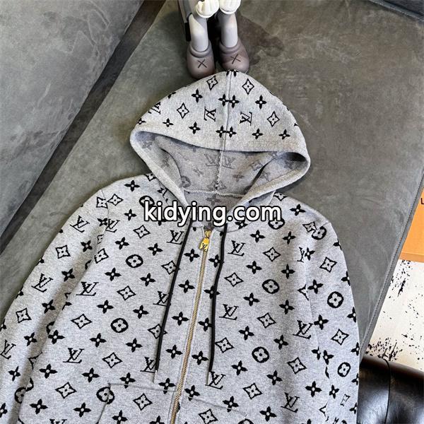 視線惹き付け 総柄 ジップパーカー 存在感 上品 LOUIS VUITTON ルイヴィトン コピー-3