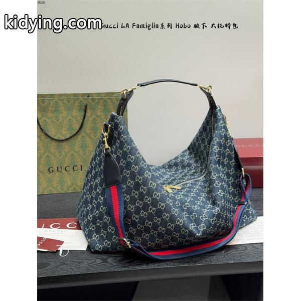 大容量&&GUCCI LaFamigliaシリーズHobo 男女兼用上品グッチショルダーバッグコピー-1