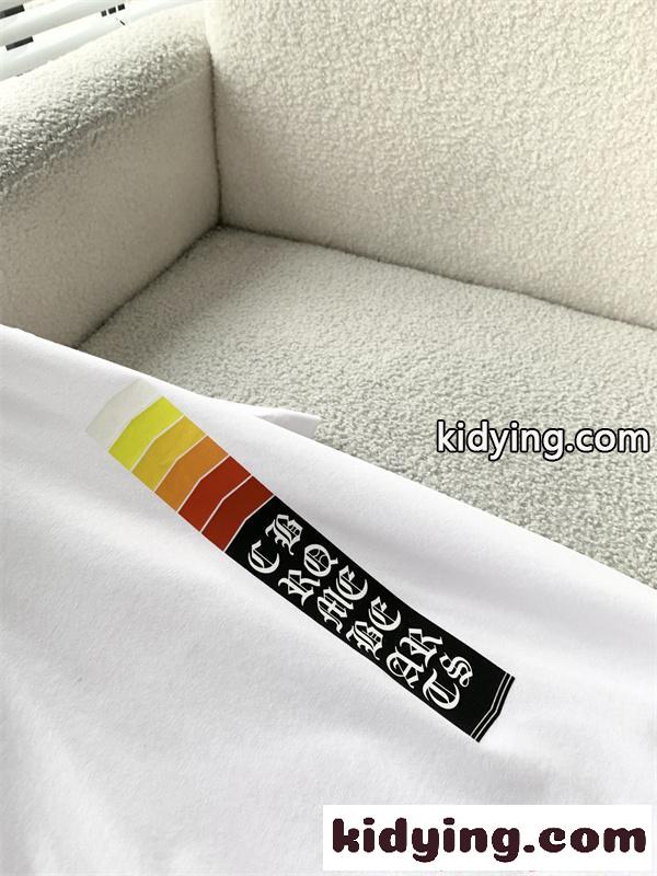 シンプル ホワイト 半袖 Tシャツ CHROME HEARTS ミニマル 韓国風 カジュアル クロムハーツ コピー-7