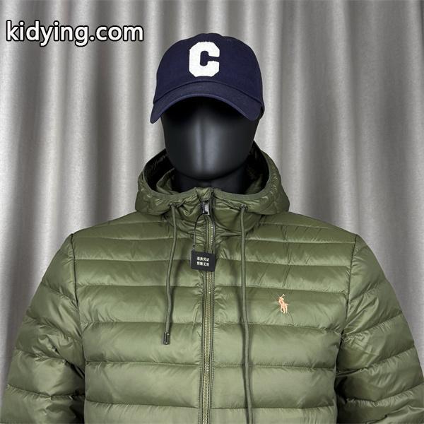 オリーブグリーン POLO RALPH LAUREN コピー 秋冬軽量保温 高機能 連帽 軽量 ダウンジャケット ポロラルフローレン-3