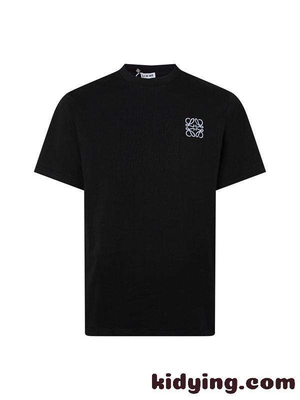 今季注目 LOEWE ロエベ コピー Tシャツ メンズ ワンポイント刺繍 半袖 ミニマル人気トップス-3