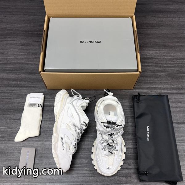 BALENCIAGA 激安 メンズ ボリュームソール スニーカー ローカット メッシュ切替 レースアップ 厚底 デイリーユース ホワイト系-3