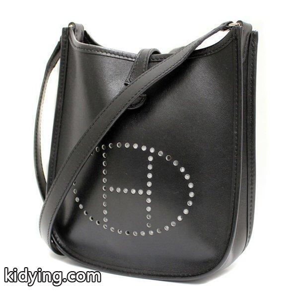 美品 エルメス エヴリンTPM ショルダーバッグ ミニバッグ ボックスカーフ レザー ブラック 通販 ショッピング-0