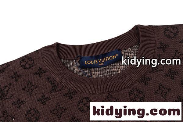 ルイヴィトン スーパーコピー 半袖 ブラウン ジャカード グラデーション デザイン ユニセックス カジュアル ラグジュアリー LOUIS VUITTON-2