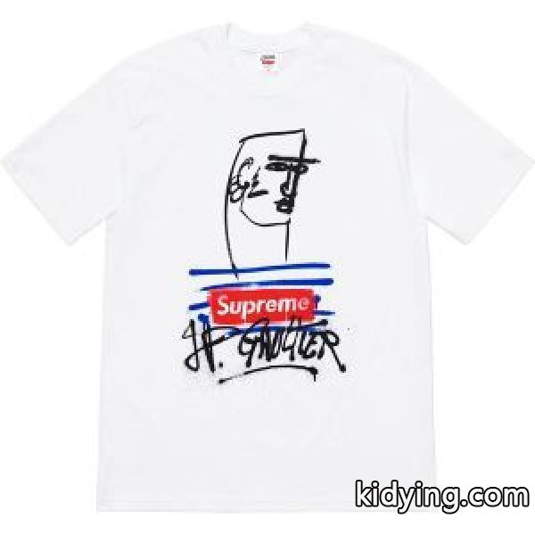 すっきりした印象に Tシャツ/半袖 2色可選 Supreme × Jean Paul Gaultier Tee 2019春夏は人気定番_半袖Tシャツ_メンズファッション_スーパーコピーブランド激安通販 専門店-0