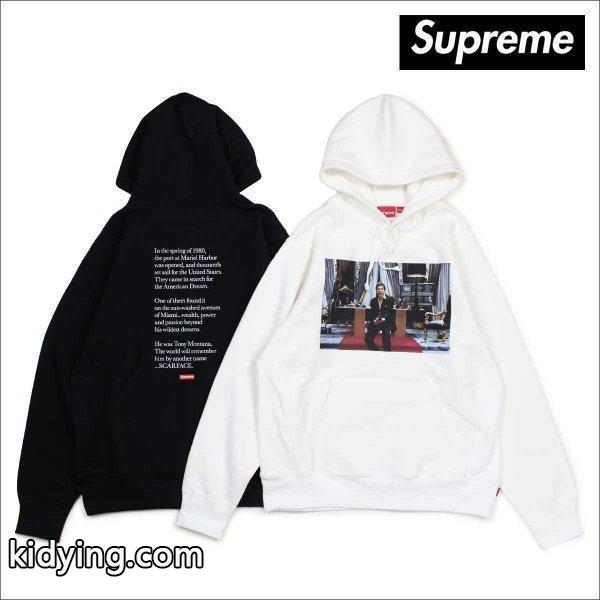 Supreme シュプリーム パーカー プルオーバー メンズ SCARFACE FRIEND HOODED SWEATSHIRT ブラック ホワイト :sup-171107-01:スニークオンラインショップ - 通販ショッピング-0